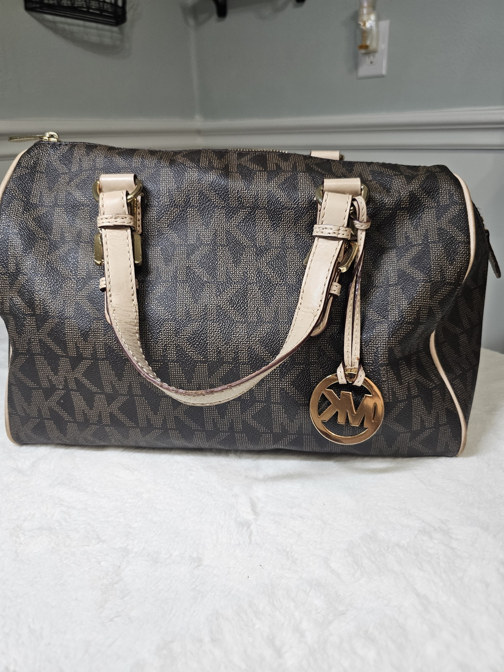 Michael Kors Brown/Beige Signature Satchel